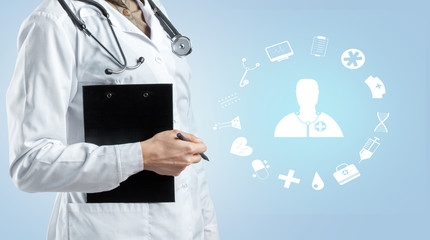 Cropped unrecognizable doctor or medical professional  torso