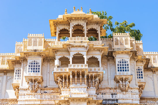 Detail of Udaipur city palace.