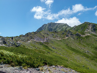 北岳の尾根