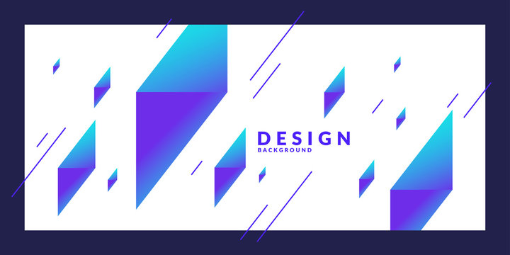 Abstract geometric background. The poster with the flat figures.