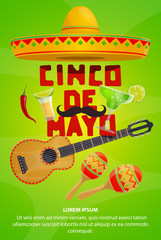 Cinco de Mayo mexican party greeting banner design