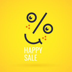 Vector illustration on the subject of Sales in the store.