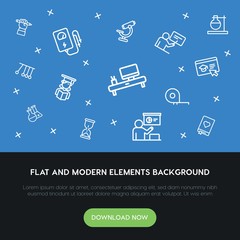 science, education outline vector icons and elements background concept on blue background...Multipurpose use on websites, presentations, brochures and more