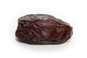High quality dats on white background (fruits of date palm Phoenix dactylifera)