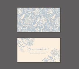 card template for your design. floral lace ornament.