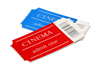 Cinema ticket. Movie access pass. Cinematograph symbol. Film
