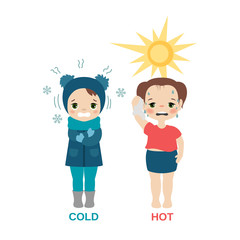 Hot and cold girl.