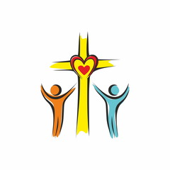 Church logo. Loving God