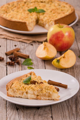 Crumble apple cake. 