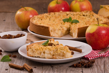 Crumble apple cake. 