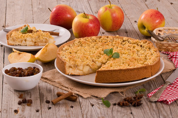 Crumble apple cake. 