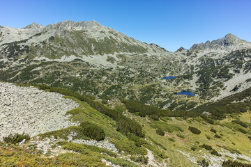Amazing landscape with Prevalski lakes and Dzhangal peak, Pirin Mountain, Bulgaria