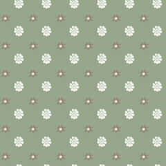 Abstract floral vector seamless pattern, simple pastel color background for your design