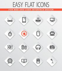 Devices icons set