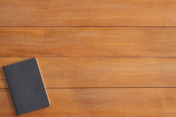 Minimal work space - Creative flat lay photo of workspace desk. Office desk wooden table background with mock up notebooks. Top view with copy space, flat lay photography.