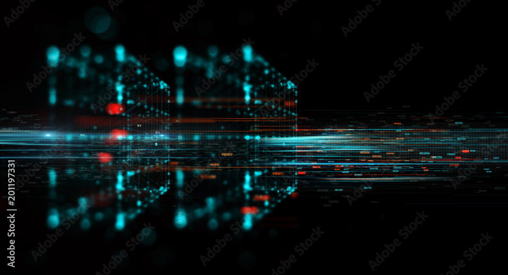 Leinwandbilder Block chain network/Abstract technology background. Block chain network concept , Distributed register technology , Block chain line of participant chain