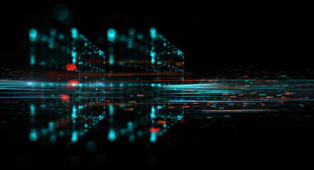 Obraz premium Block chain network/Abstract technology background. Block chain network concept , Distributed register technology , Block chain line of participant chain