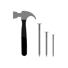 Hammer icon. Vector Illustration