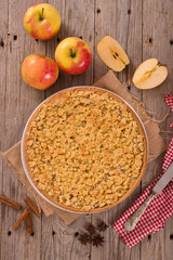 Crumble apple cake. 
