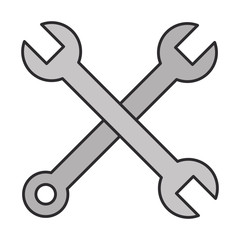 wrench keys crossed isolated icon vector illustration design