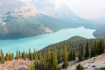 Moraine lake in Banff National Park Canada