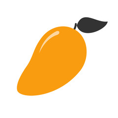 Simple mango fruit illustration. Healthy food icon for design