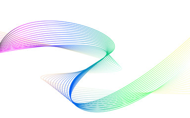 rainbow color abstract wave background template full spectrum stripes