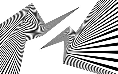 black and white stripe line abstract graphic optical art