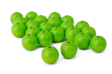 Grüne Holzperlen