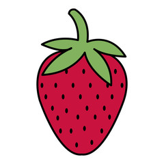 fresh strawberry fruit icon vector illustration design