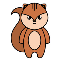 cute and little chipmunk vector illustration design