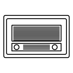 old radio vintage style vector illustration design