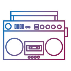 radio cassette vintage style vector illustration design