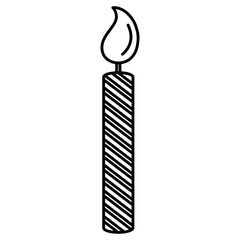 birthday candle isolated icon vector illustration design