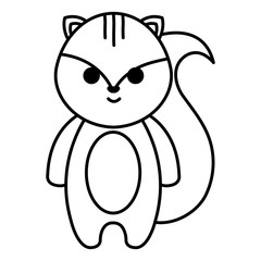 cute and little chipmunk vector illustration design