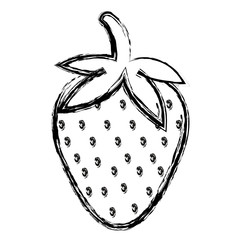 fresh strawberry fruit icon vector illustration design
