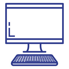 desktop computer isolated icon vector illustration design