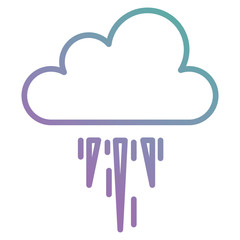 cloud sky with rain drops vector illustration design