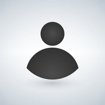 User Icon in trendy flat style isolated on modern background. User silhouette symbol for your web site design, logo, app, UI.