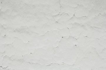 White textured old background painted plastered wall.
