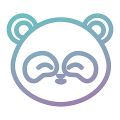 cute panda bear head character vector illustration design