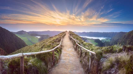 Badezimmer Foto Rückwand Berglandschaft Insel Ponta Delgada, Azoren © boule1301