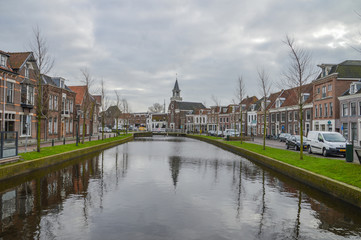 Fototapeta na wymiar Centrum Of The City Weesp The Netherlands