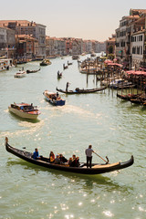 Fototapeta na wymiar Gondola ride on Grand Canal, Venice