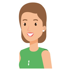 businesswoman avatar character icon vector illustration design