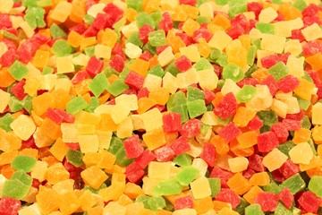 Colorful candied fruit