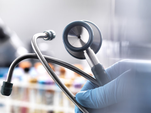 Doctor holding a stethoscope