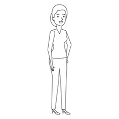 businesswoman avatar character icon vector illustration design