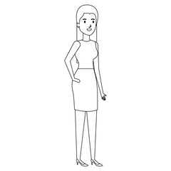 businesswoman avatar character icon vector illustration design