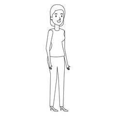 businesswoman avatar character icon vector illustration design